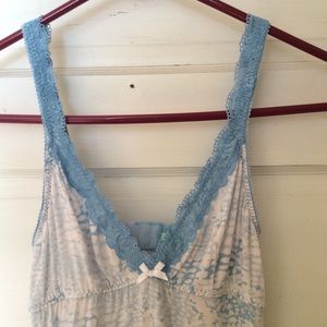 *NEW Baby blue nightgown with lacy edge detail